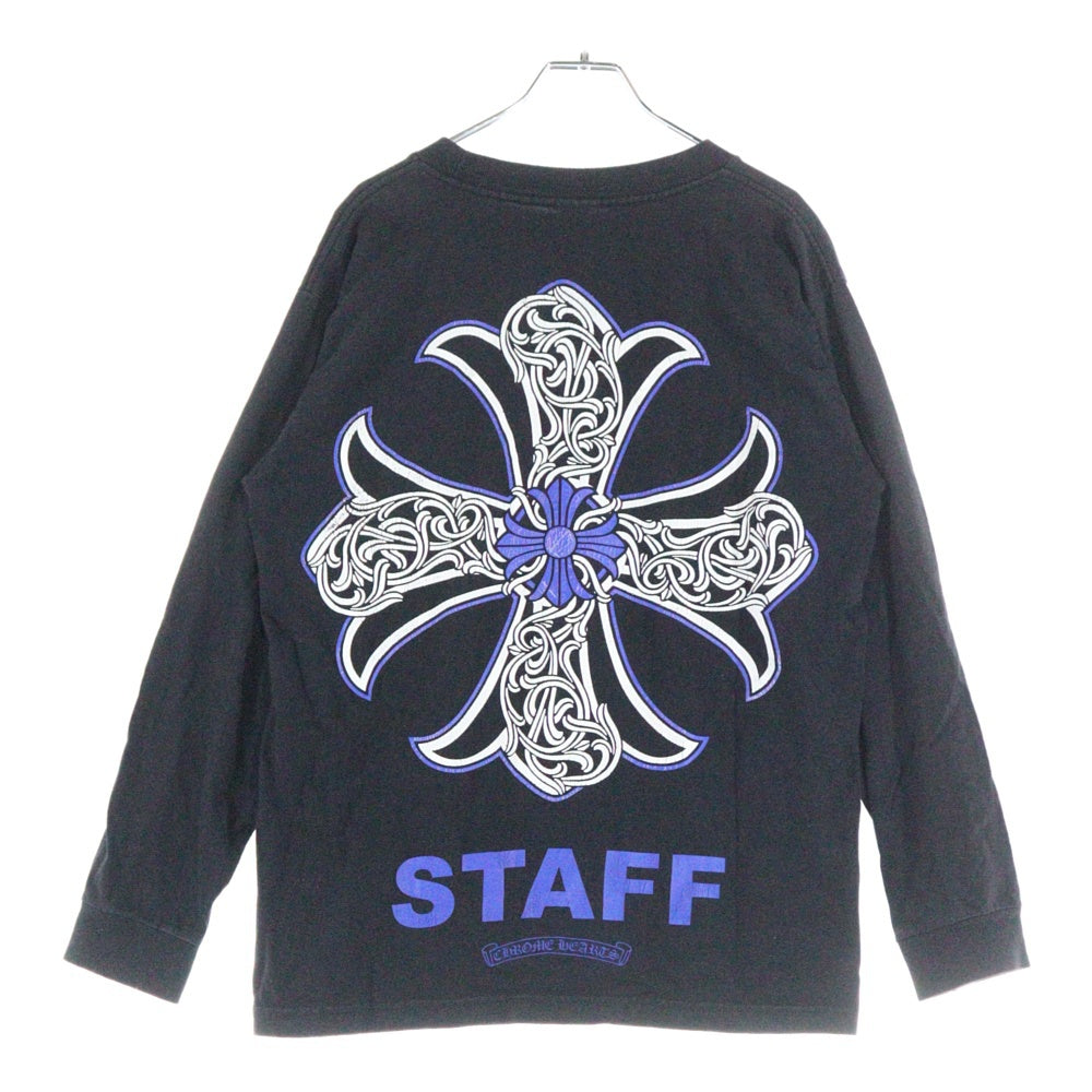 CHROME HEARTS(クロムハーツ) CH Stuff Uniform スタッフ限定 バックCHプラス プリント 長袖Tシャツ ブラック