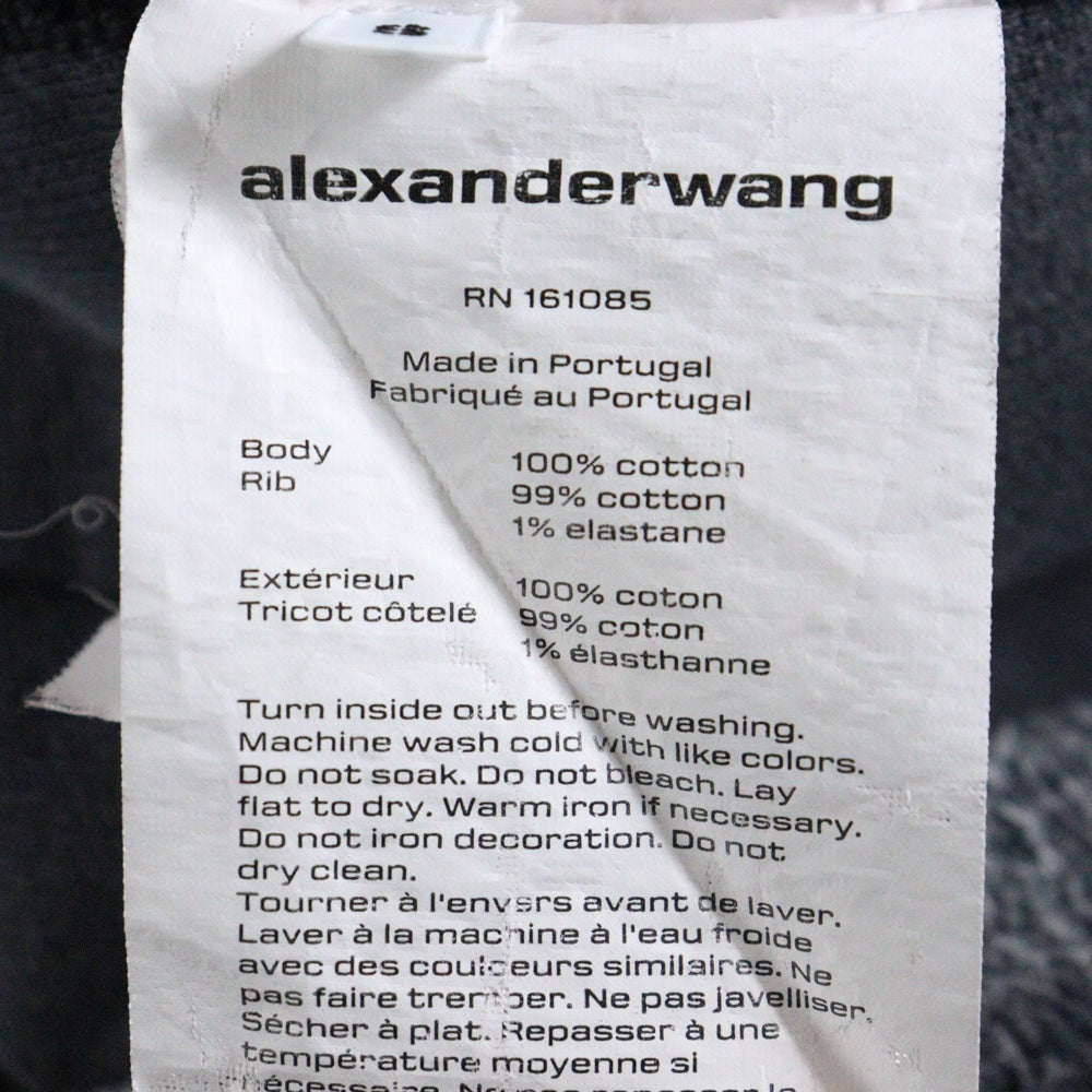 ALEXANDER WANG(アレキサンダーワン) CLASSIC SWEATPANT WITH SPORTY LOGO ロゴスウェットジョガーパンツ UCC1234059 チャコールグレー