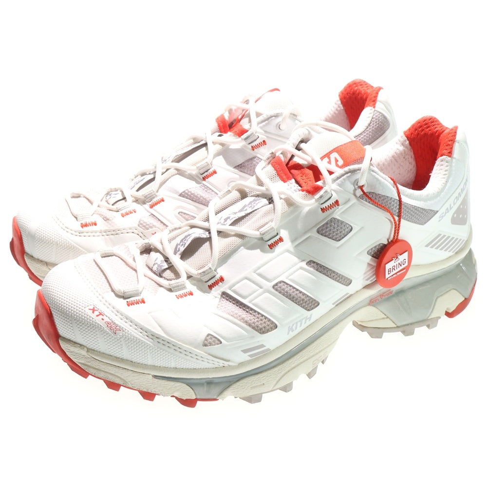 SALOMON(サロモン) ×KITH XT-4K 477718 キス ローカットスニーカー ホワイト/レッド US9/27.0cm
