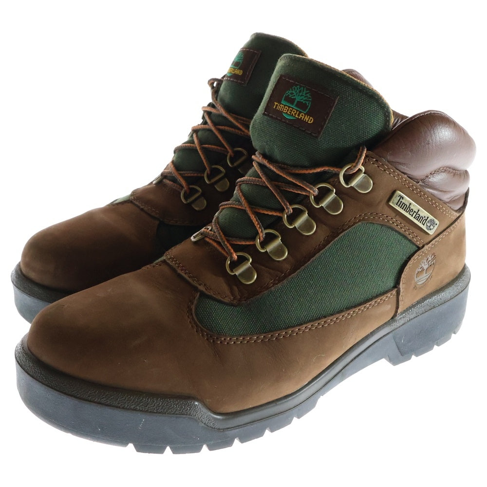 Timberland(ティンバーランド) FIELD BOOT DARK BROWN NUBUCK 0A18A6 フィールドヌバックミッドカットブーツ ブラウン US8.5/26.5cm
