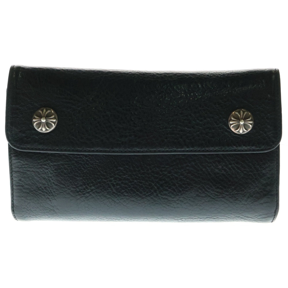 CHROME HEARTS(クロムハーツ) WAVE ウェーブ レザーウォレット 財布 ブラック BCA374