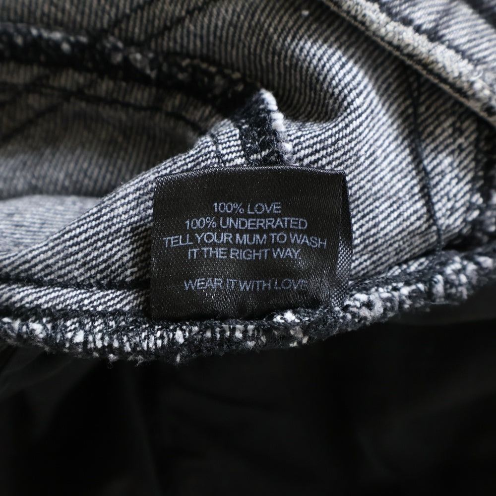 NO/FAITH STUDIOS(ノーフェイスストゥディオス) BLACK ARTISANAL DUNE DENIM ダメージ コーティング デニム パンツ ブラック