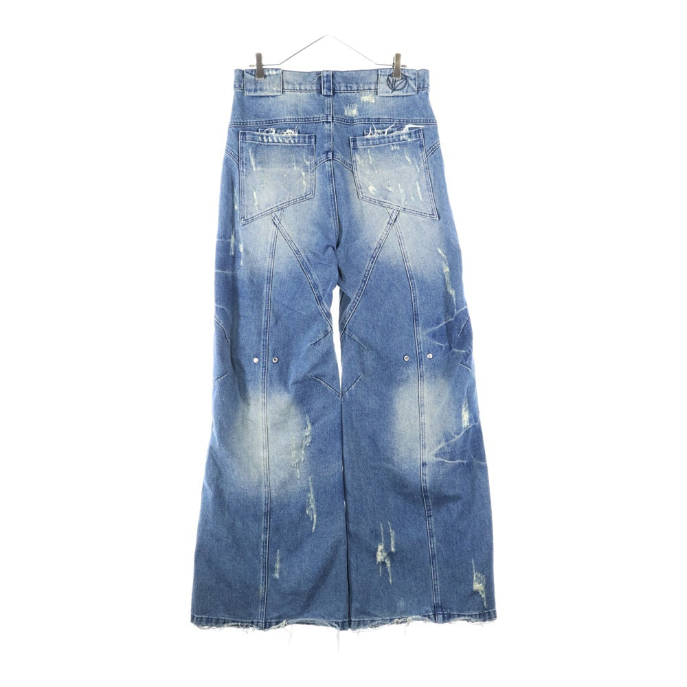 NO/FAITH STUDIOS(ノーフェイスストゥディオス) LAKE USED DUNE DENIM ダメージ加工デニム パンツ インディゴ