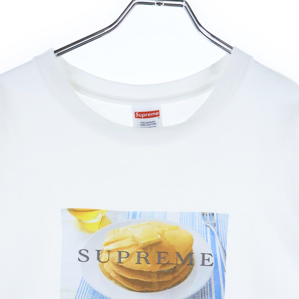 SUPREME(シュプリーム) 25SS Pancakes Tee フロント パンケーキ プリント 半袖Tシャツ カットソー ホワイト