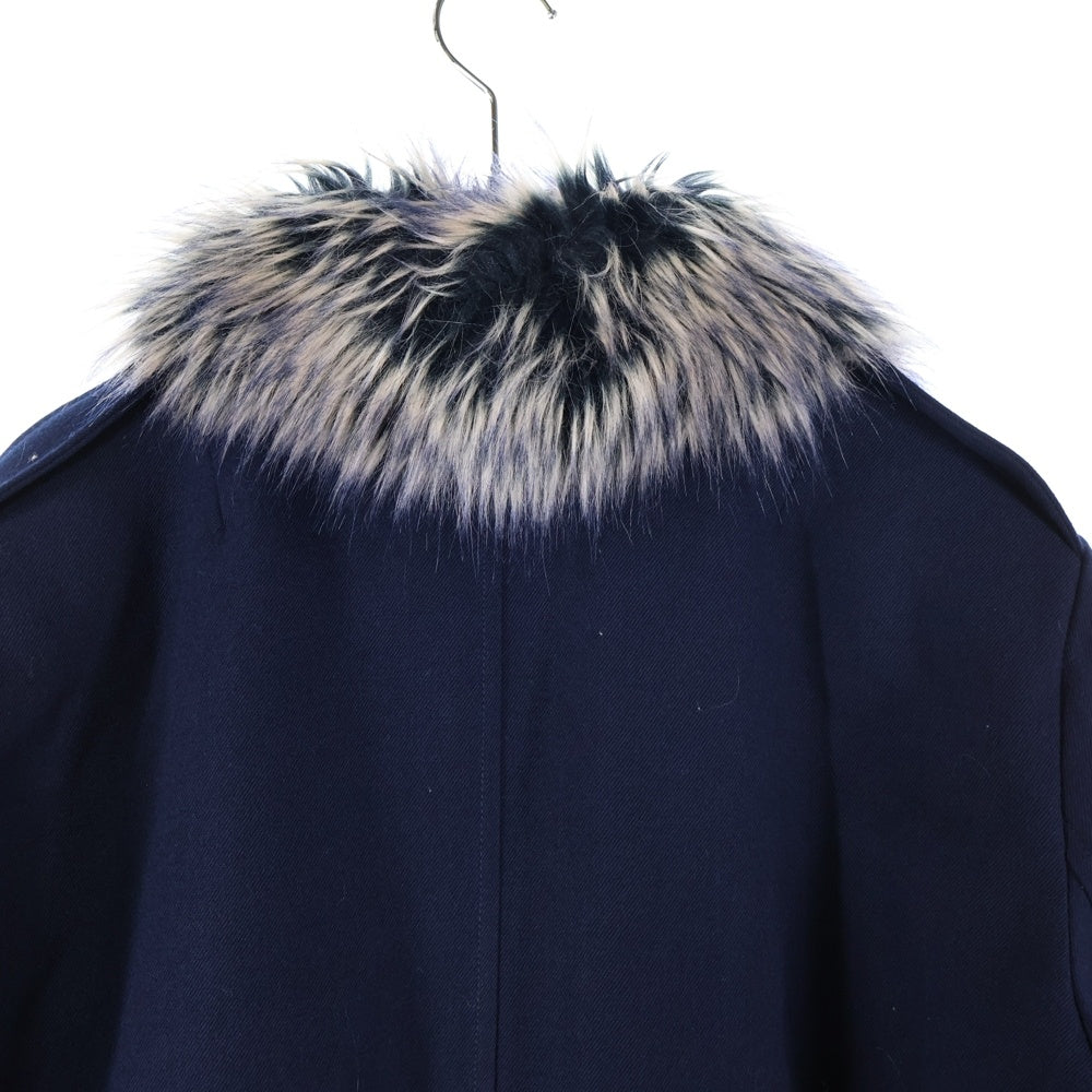 DRIES VAN NOTEN(ドリスヴァンノッテン) 24AW VERONA BIS FUR JACKET ヴェローナビス ファージャケット ウール ネイビー