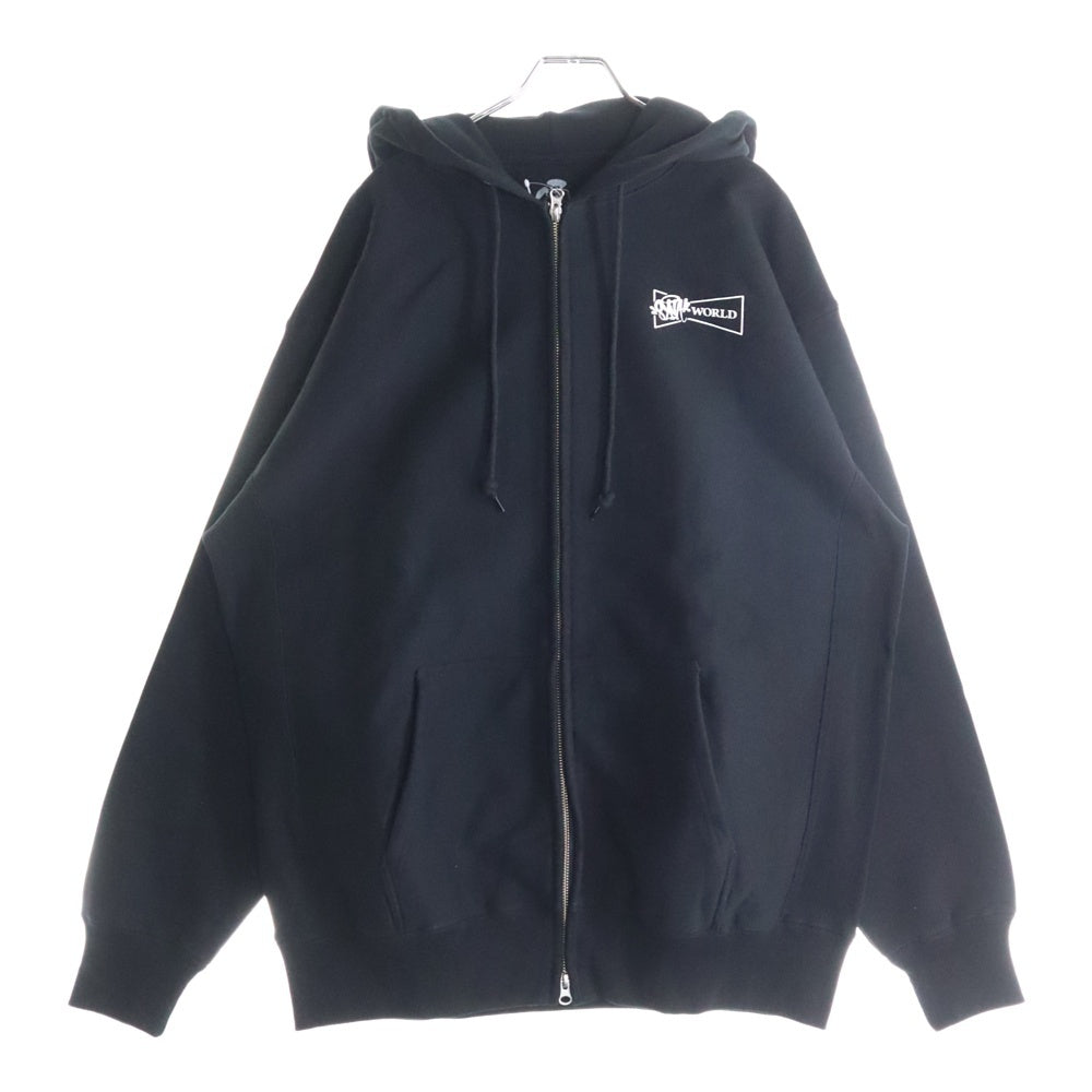 VERDY(ベルディ) ×CENTRAL CEE SYNA WORLD Wasted Youth Zip-up Hoodie セントラルシー シナワールド ジップアップ パーカー スウェット ブラック