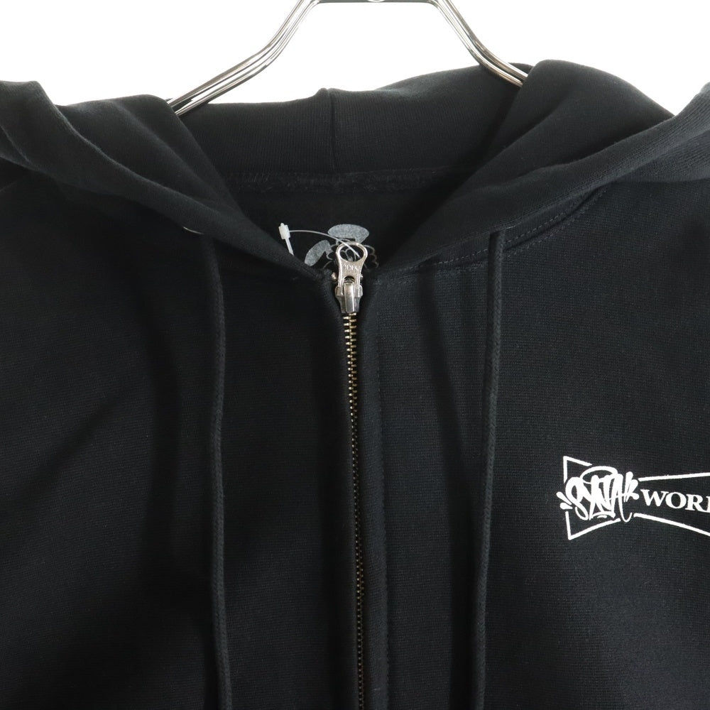 VERDY(ベルディ) ×CENTRAL CEE SYNA WORLD Wasted Youth Zip-up Hoodie セントラルシー シナワールド ジップアップ パーカー スウェット ブラック