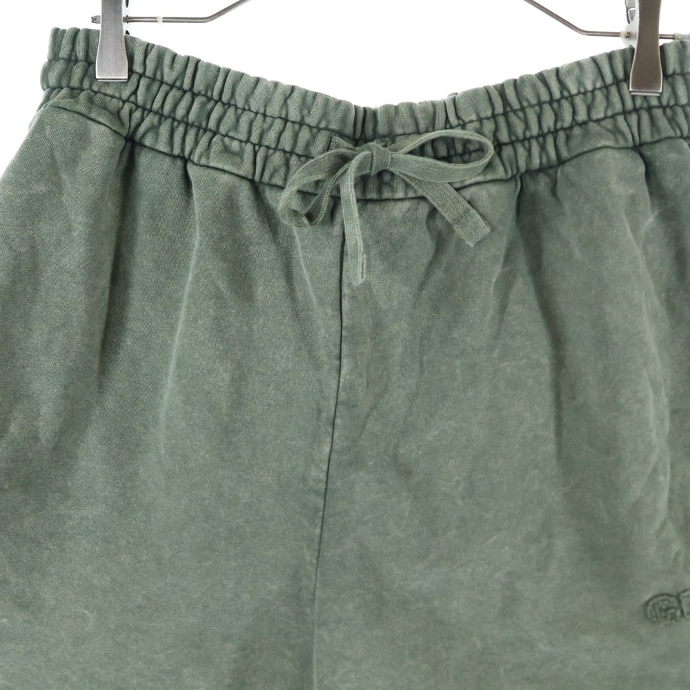 GUCCI(グッチ) Embroidered cotton basketball shorts ロゴ刺繡 コットンバスケット ショーツ ハーフパンツ グリーン