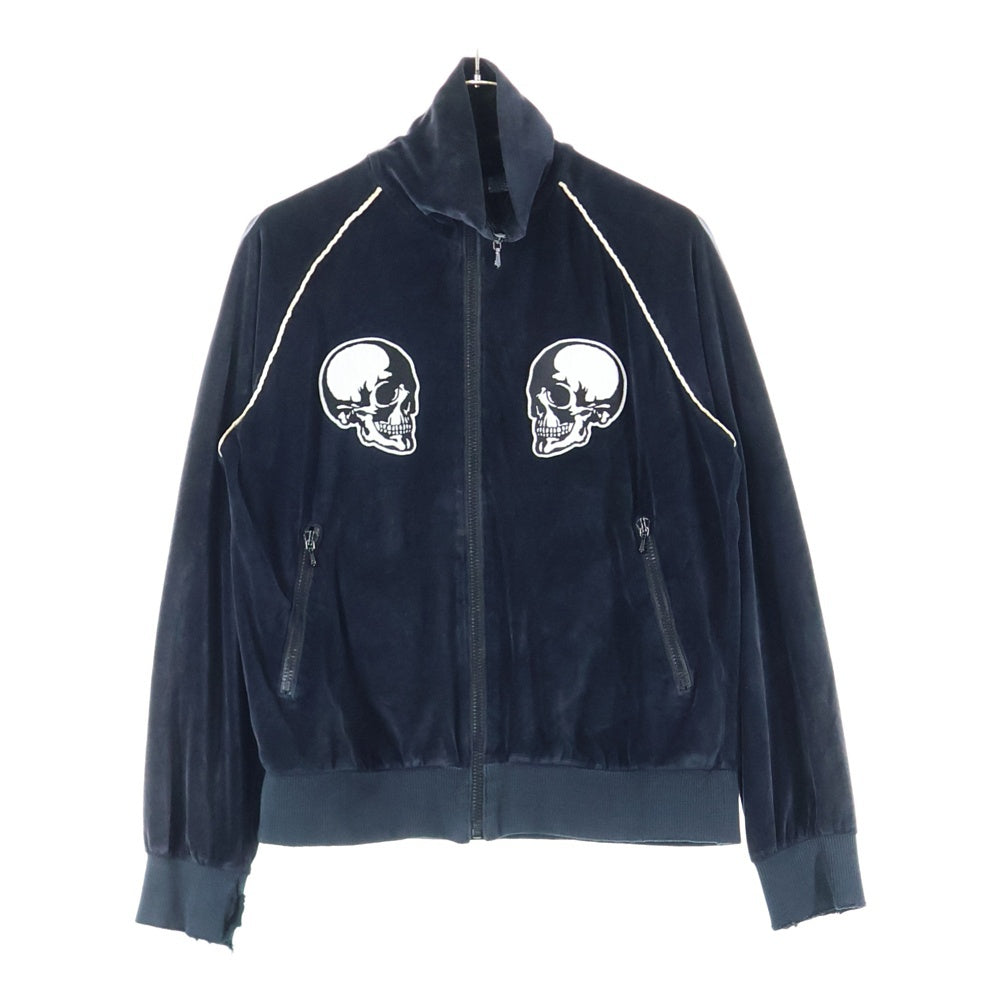 NUMBER (N)INE(ナンバーナイン) 04SS ARCHIVE DREAM期 Double Skull Track Jacket ダブルスカルベロアトラックジャケット ネイビー