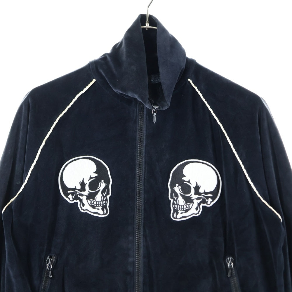 NUMBER (N)INE(ナンバーナイン) 04SS ARCHIVE DREAM期 Double Skull Track Jacket ダブルスカルベロアトラックジャケット ネイビー