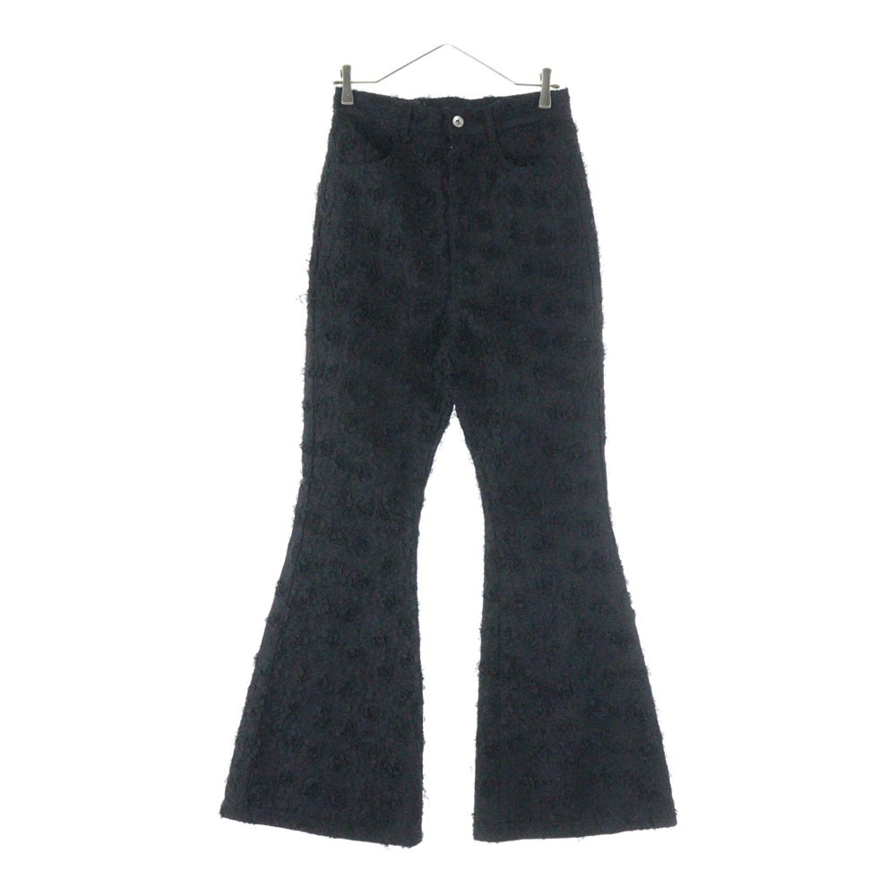 NO BRAND(ノーブランド) SCD crowd Bloom pants ブルームフレアパンツ ジップフライ ブラック