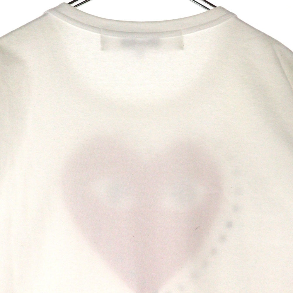 PLAY COMME des GARCONS(プレイコムデギャルソン) ハートプリント スタッズ 半袖Tシャツ カットソー ホワイト AX-T803