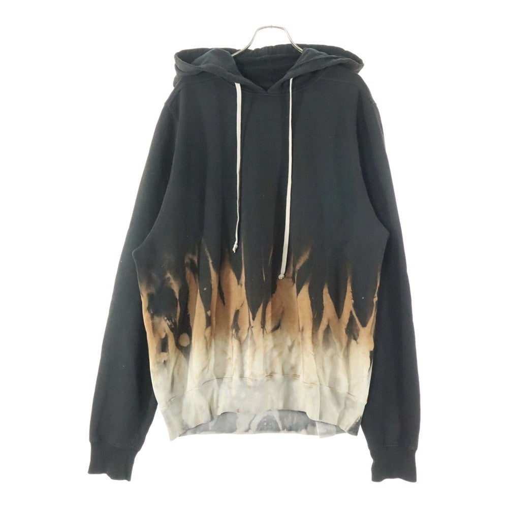 DRKSHDW(ダークシャドウ) 24AW Oversized Hoodie DU02D2282-FSUN ブリーチ加工 プルオーバーパーカー フーディー ブラック