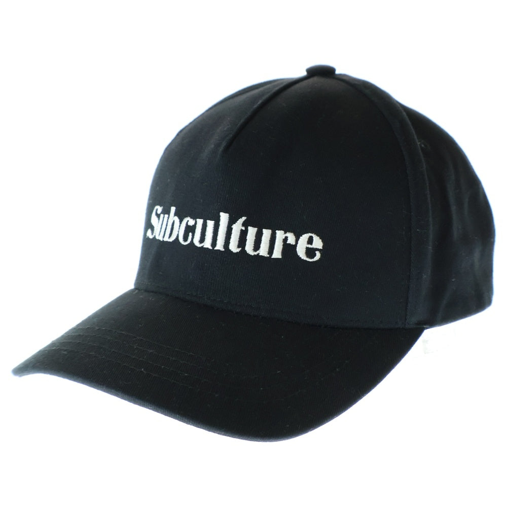 SUBCULTURE(サブカルチャー) 6Panel Logo Cap フロントロゴ キャップ 帽子 ブラック