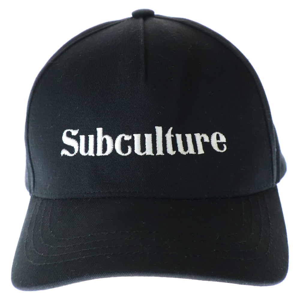 SUBCULTURE(サブカルチャー) 6Panel Logo Cap フロントロゴ キャップ 帽子 ブラック