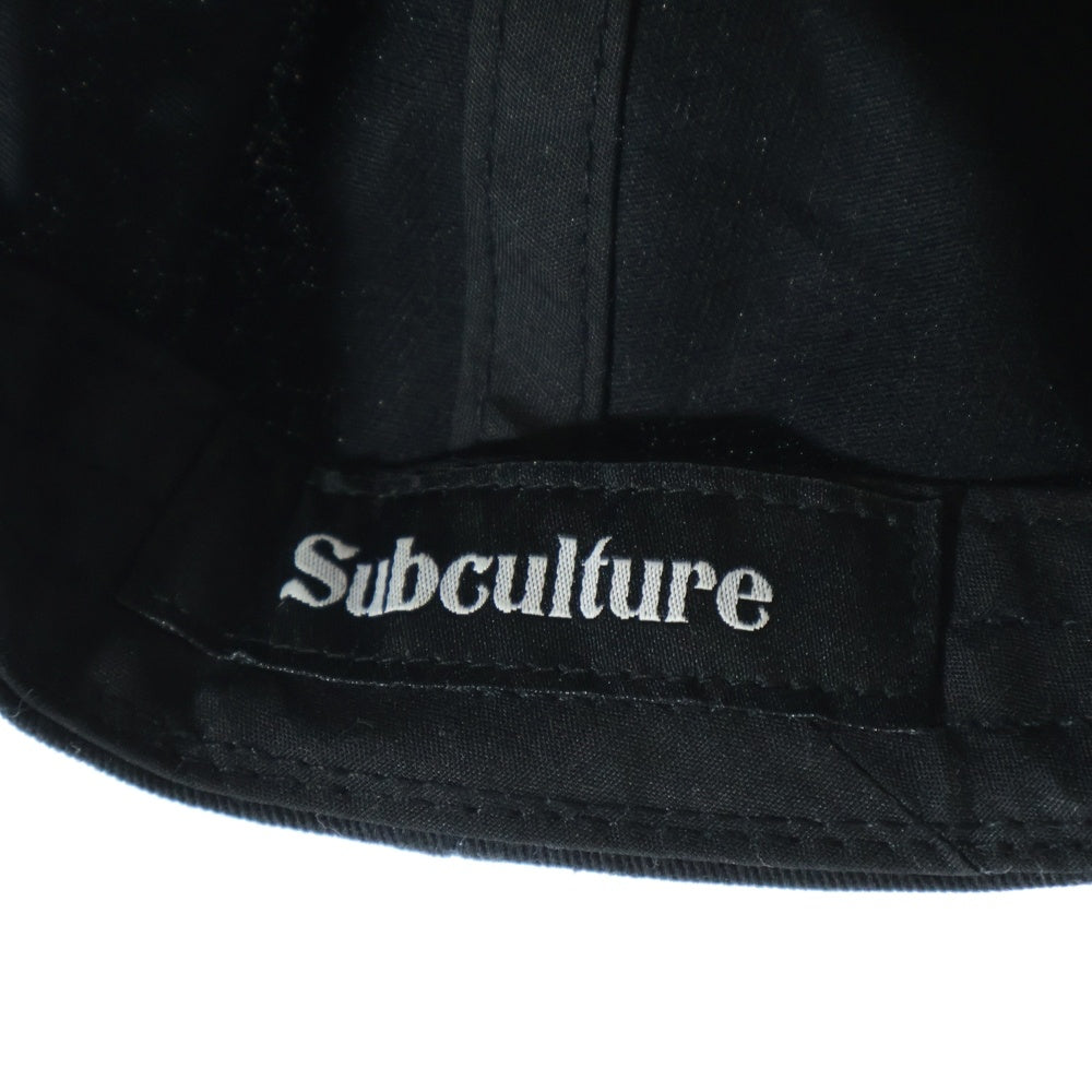 SUBCULTURE(サブカルチャー) 6Panel Logo Cap フロントロゴ キャップ 帽子 ブラック