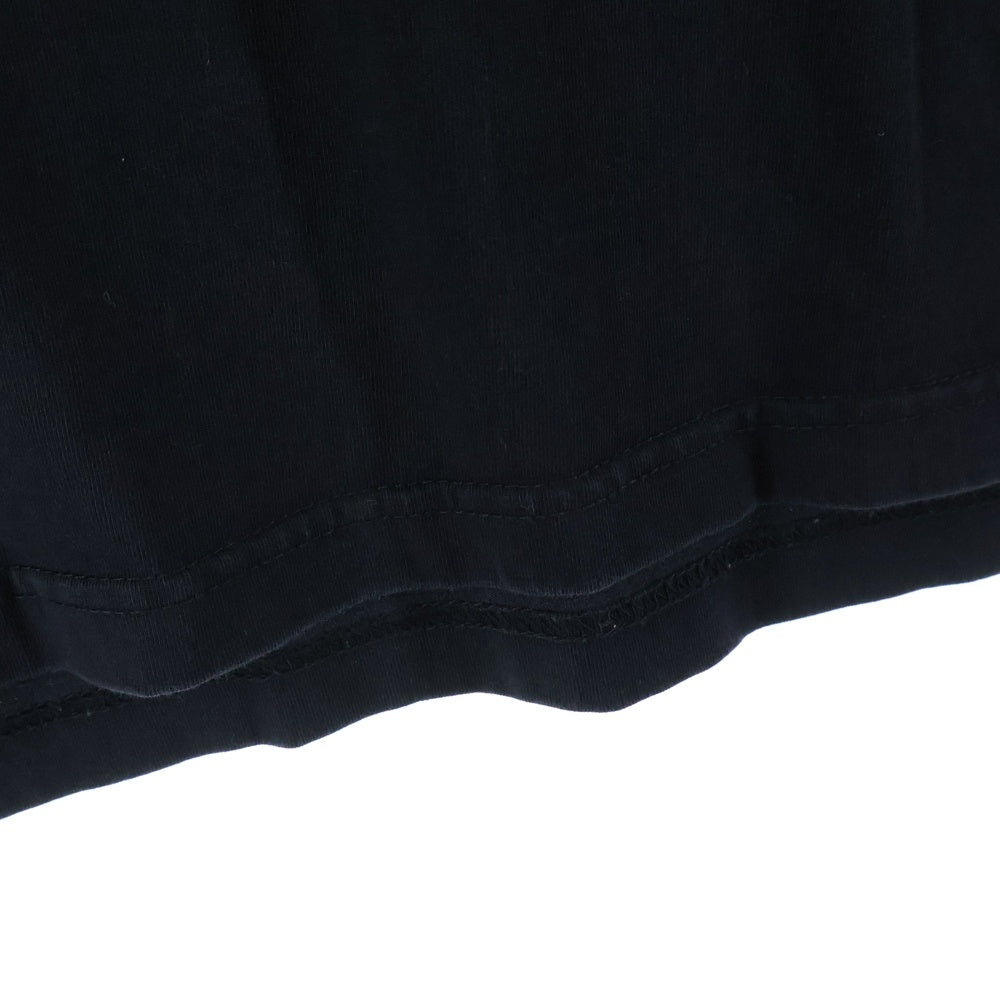 SUBCULTURE(サブカルチャー) SM Long sleeve T-Shirts フロントプリント 袖 ロゴデザイン 長袖Tシャツ ブラック