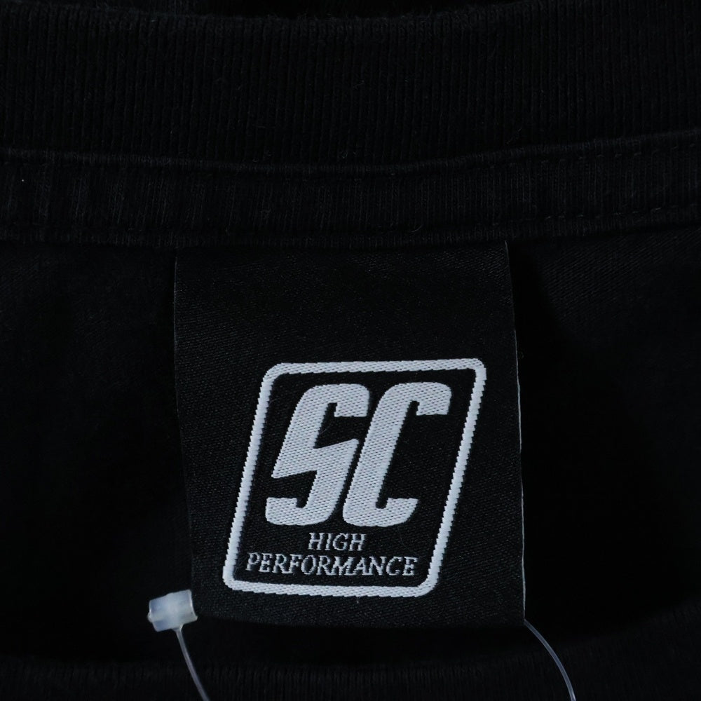 SUBCULTURE(サブカルチャー) SM Long sleeve T-Shirts フロントプリント 袖 ロゴデザイン 長袖Tシャツ ブラック