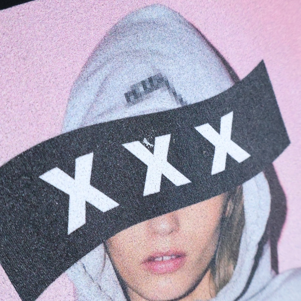 GOD SELECTION XXX(ゴッドセレクショントリプルエックス) フーディプリント クルーネック半袖Tシャツ GX-A18-1102-075 ブラック サイズM