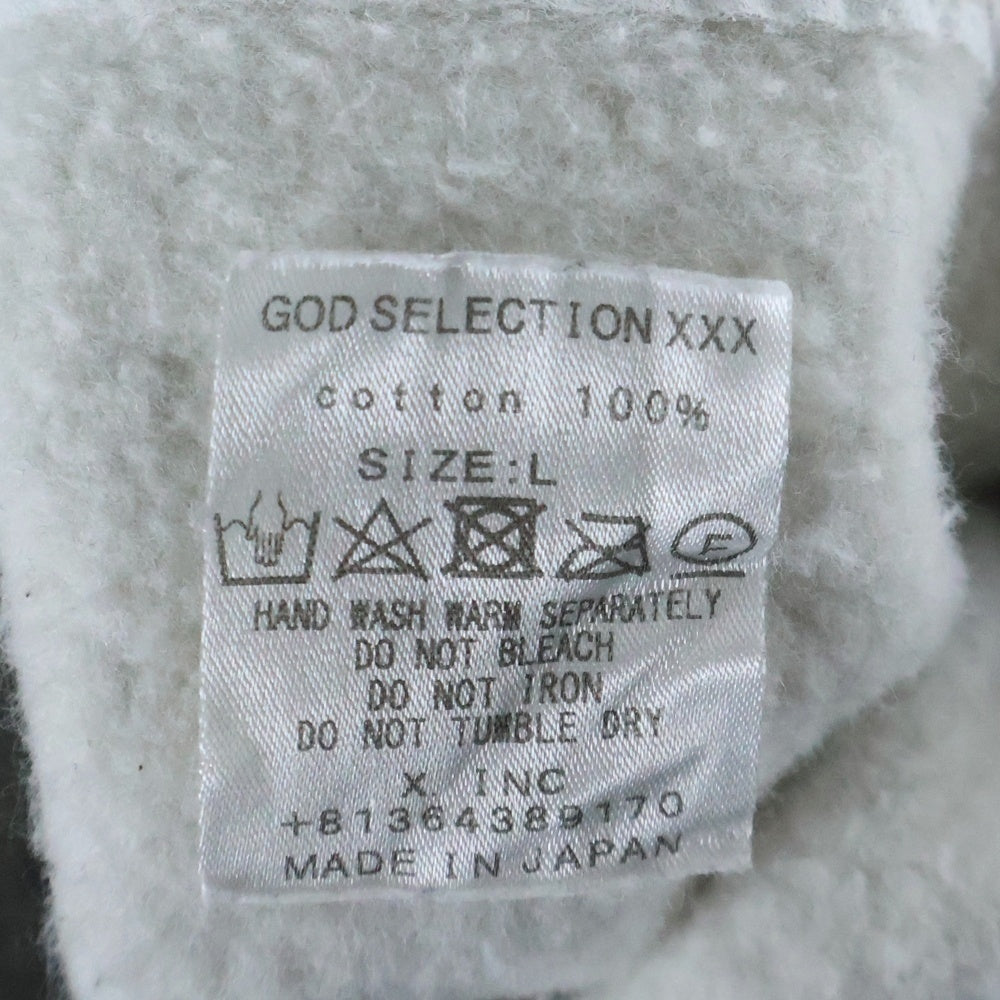 GOD SELECTION XXX(ゴッドセレクショントリプルエックス) ボックスロゴ プルオーバーフーディーパーカー グレー サイズL