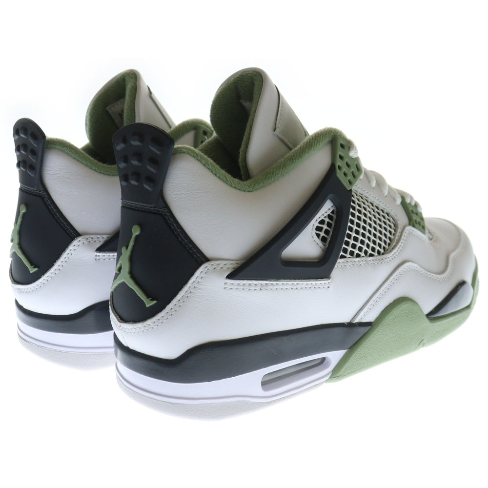 NIKE(ナイキ) WMNS Air Jordan 4 Oil Green AQ9129-103 エアジョーダン4 ミッドカットスニーカー シューズ ホワイト/グリーン US10.5/27.5cm