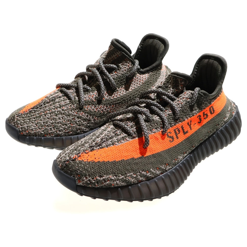 adidas(アディダス) YEEZY BOOST 350 V2 CABON BELUGA HQ7045 イージーブースト 350 V2 カーボンベルガー ローカットスニーカー グレー/オレンジ US5/23cm