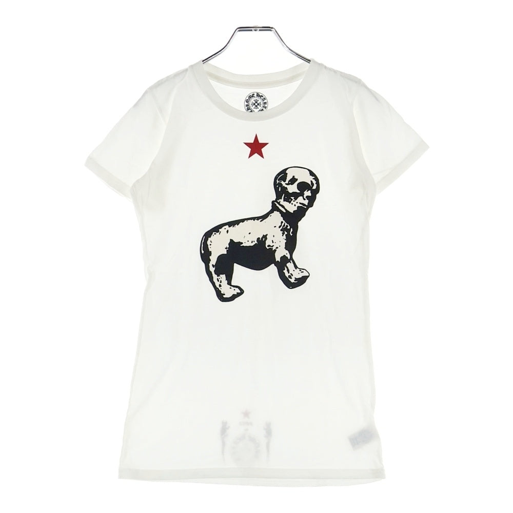 CHROME HEARTS(クロムハーツ) Foti Dog Star Skull Tee フォティドッグ 半袖Tシャツ カットソー ホワイト