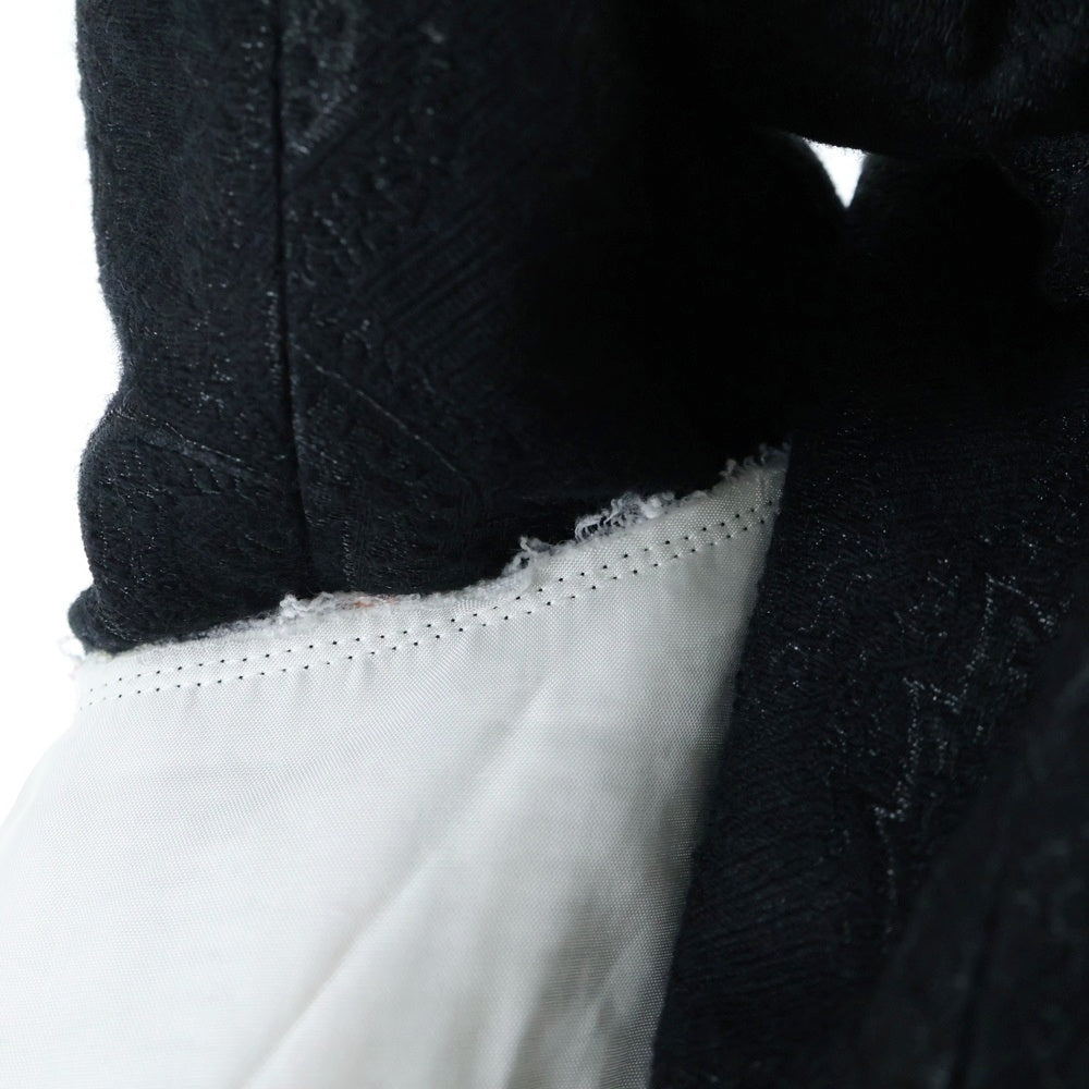 COMME des GARCONS HOMME PLUS(コムデギャルソンオムプリュス) 25SS ドッキングジャケット ペイズリー コーデュロイドレープ付き ブラック/マルチカラー PO-J045