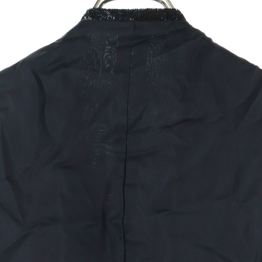 COMME des GARCONS HOMME PLUS(コムデギャルソンオムプリュス) 25SS コーティング ナイロン デザイン ドレープジャケット ブラック PO-V003