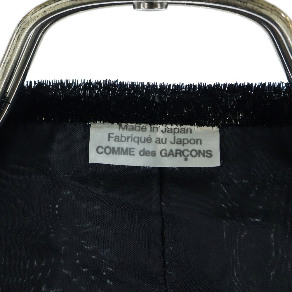 COMME des GARCONS HOMME PLUS(コムデギャルソンオムプリュス) 25SS コーティング ナイロン デザイン ドレープジャケット ブラック PO-V003