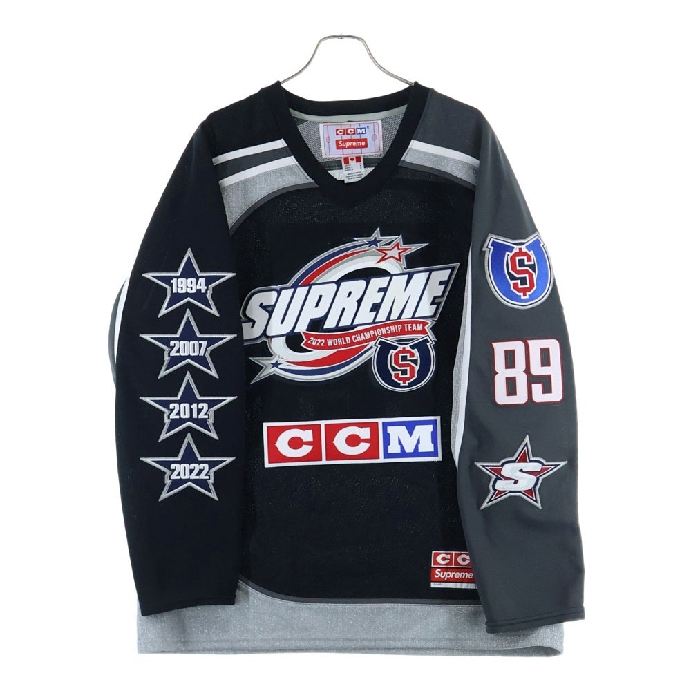 SUPREME(シュプリーム) AW23 CCM All Stars Hockey Jersey オールスター ホッケー メッシュジャージー ブラック