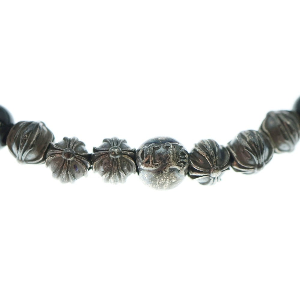 CHROME HEARTS(クロムハーツ) 6mm ハートビーズブレスレット クロムハーツ 6mm ピンクビーズシルバークロスボール