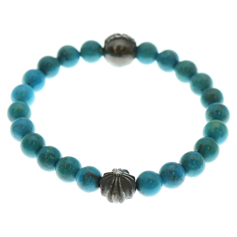 CHROME HEARTS(クロムハーツ) 8mm BEAD ビーズブレスレット シルバー/ターコイズ