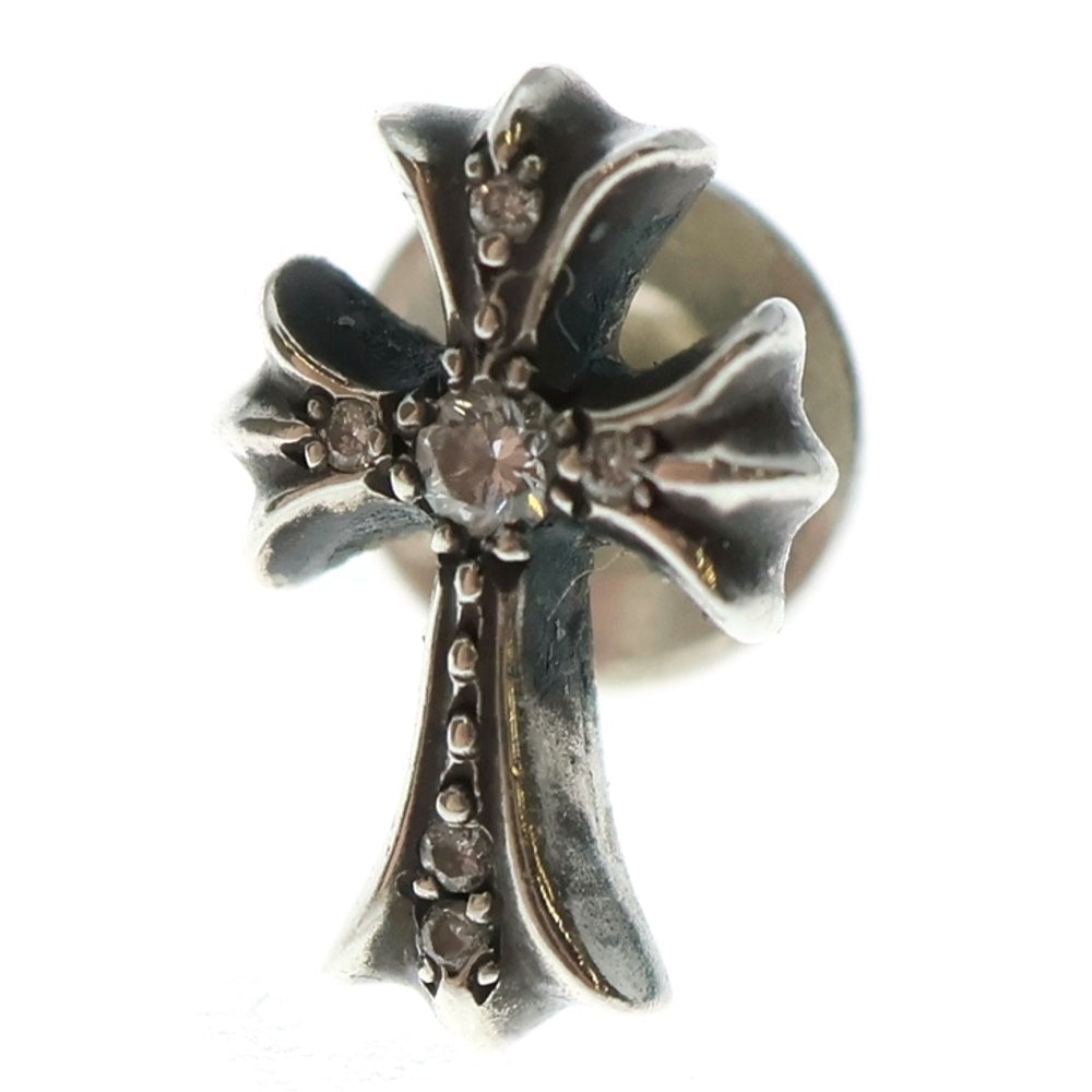 CHROME HEARTS(クロムハーツ) CH CRS 2 FAT P /DIA CHクロスファットスタッドピアス PAVEダイヤ シルバー