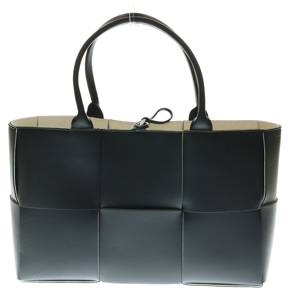 BOTTEGA VENETA(ボッテガヴェネタ) スモール アルコ イントレチャートレザートートバッグ ブラック