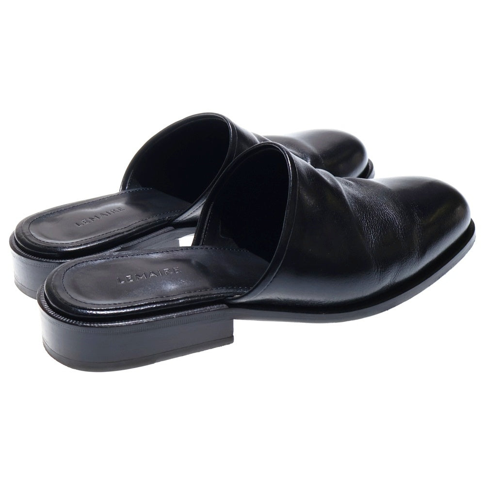 LEMAIRE(ルメール) SQUARE MULE FO0033 LL0042 スクエア レザーミュール ブラック