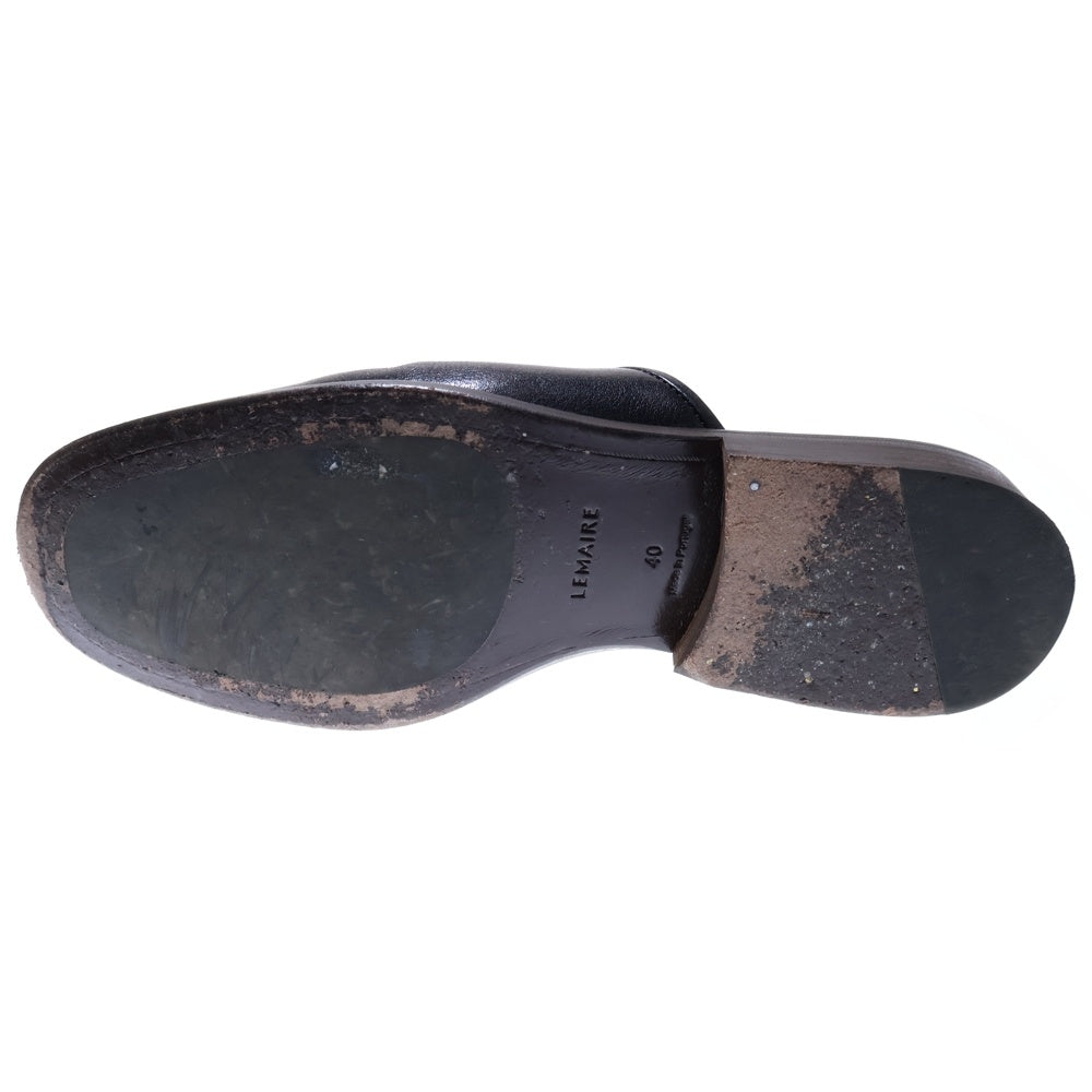LEMAIRE(ルメール) SQUARE MULE FO0033 LL0042 スクエア レザーミュール ブラック