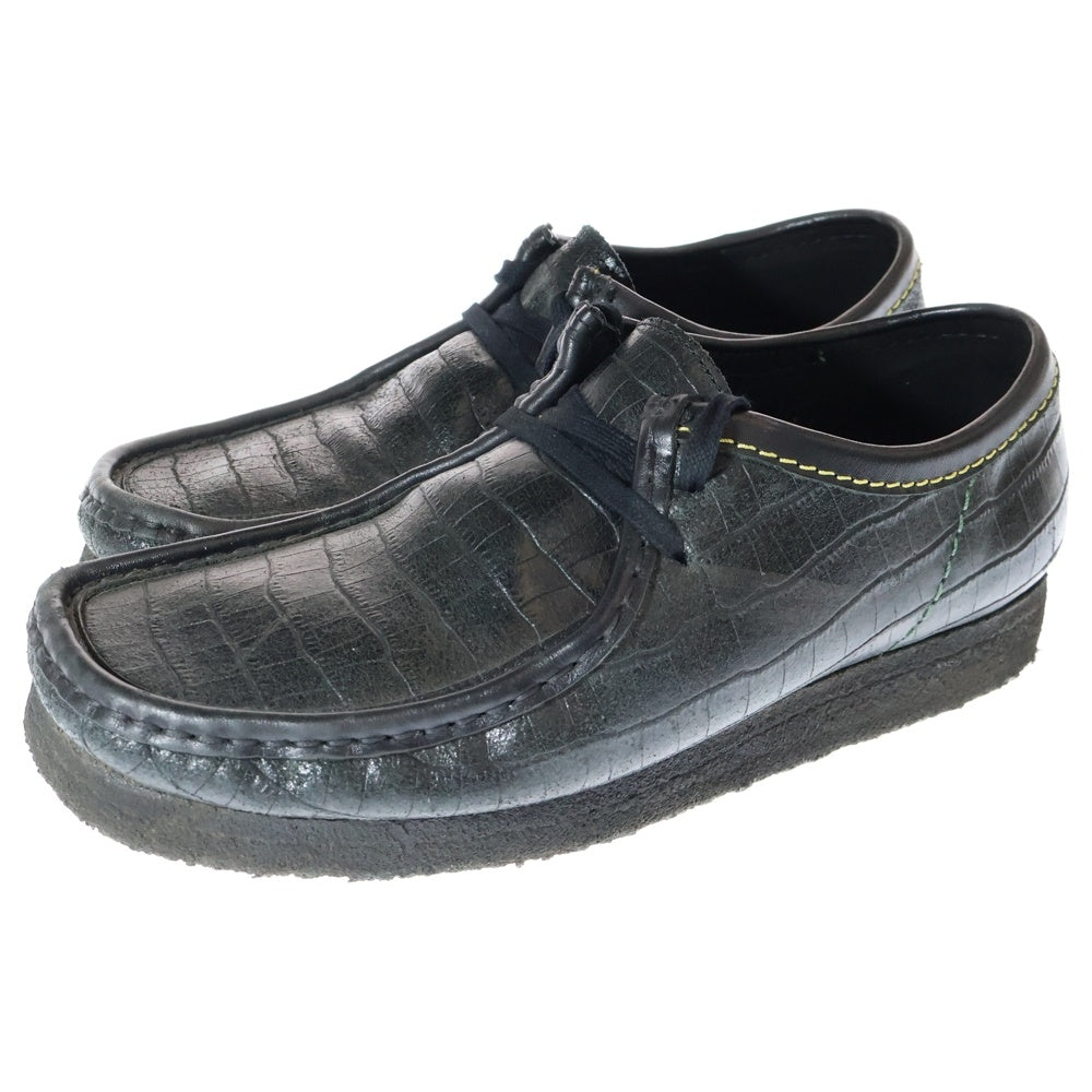 WACKO MARIA(ワコマリア) 23SS ×Clarks Originals SNAKE EMBOSSED LEATHER WALLABEE ブラック UK8/26.5cm