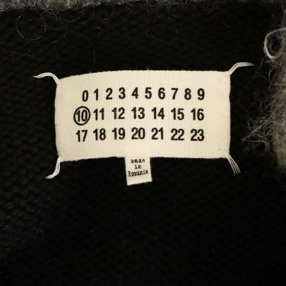 Maison Margiela 10(メゾン マルジェラ) 18AW モヘア 再構築ニット カーディガン ウール ブラック/グレー S30GP0255