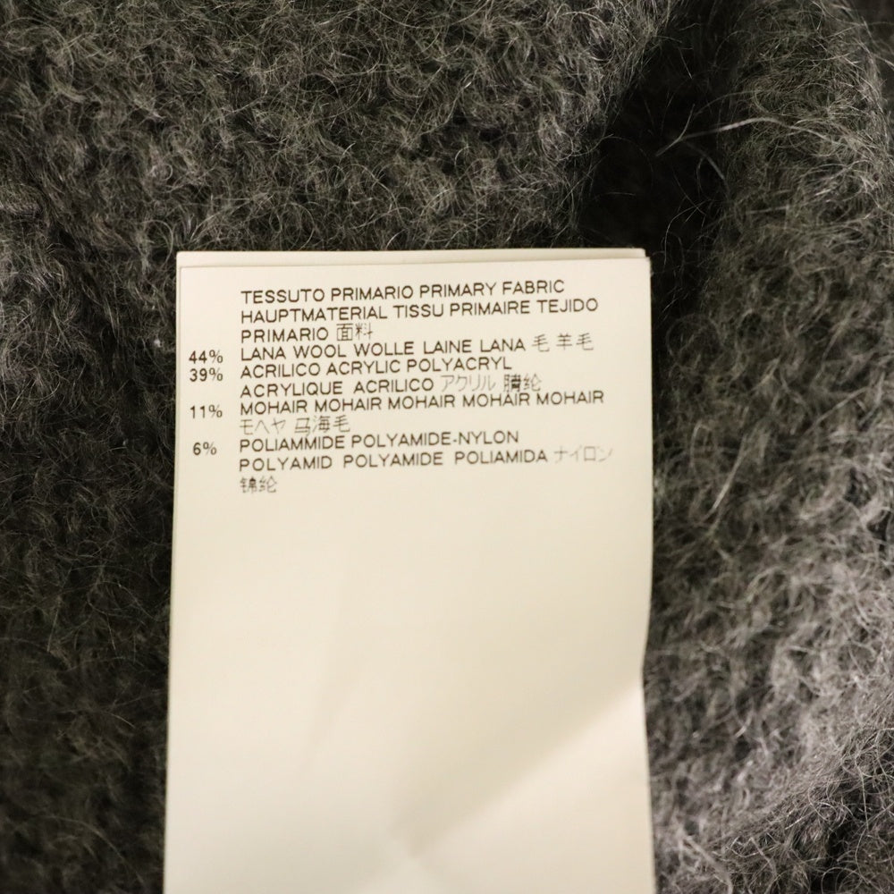 Maison Margiela 10(メゾン マルジェラ) 18AW モヘア 再構築ニット カーディガン ウール ブラック/グレー S30GP0255