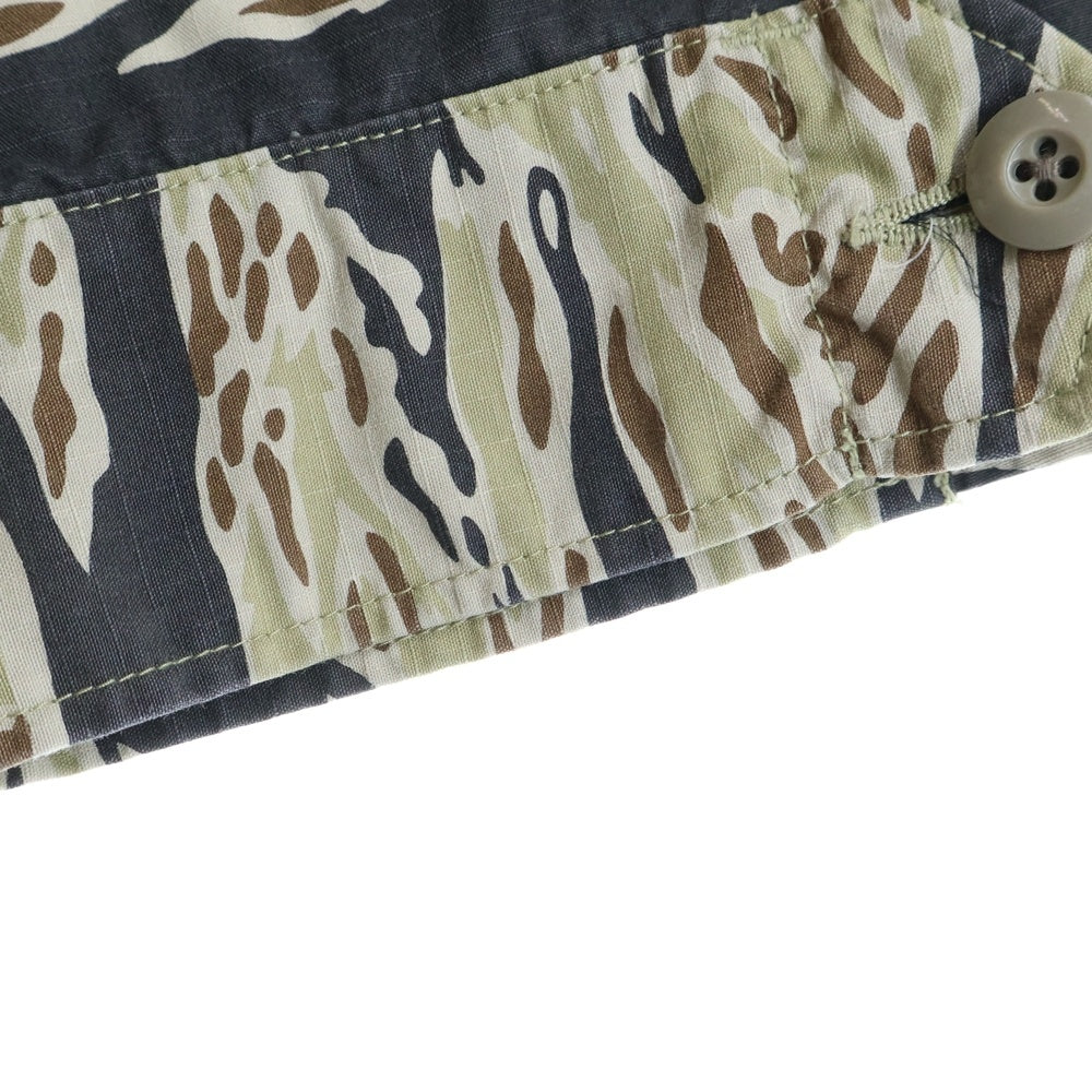 WACKO MARIA(ワコマリア) 25SS Tiger Camo Fatigue Jacket タイガーカモ 迷彩総柄 バックロゴプリント ファティーグ ジャケット カーキ