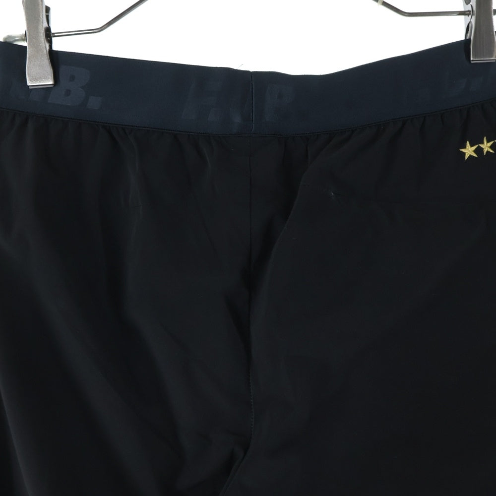 F.C.R.B./F.C.Real Bristol/FCRB(エフシーアールビー/エフシーレアルブリストル) 19SS STRECH LIGHT WEIGHT SHORTS FCRB-190039 ロゴ刺繍ストレッチ ショーツ ハーフパンツ ブラック