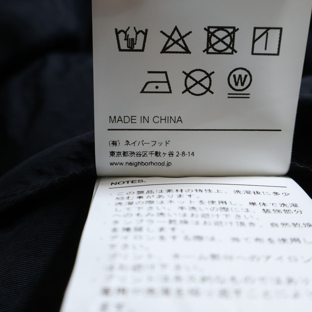 NEIGHBORHOOD(ネイバーフッド) ANORAK JACKET 251TSNH-JKM03 アノラック ナイロンジャケット ブラック