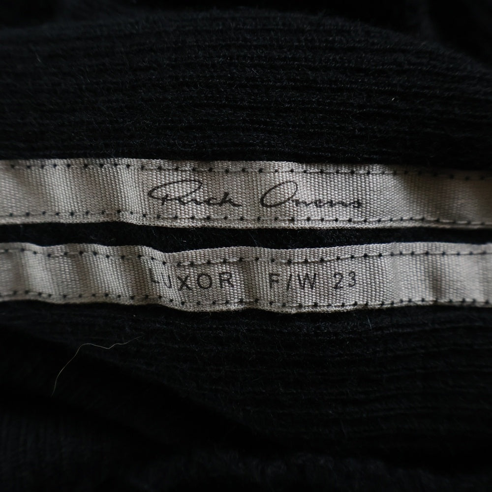 Rick Owens(リックオウエンス) 23AW RIB SWEATER RU02C7638-RIBWS カシミヤ リブニットセーター ブラック