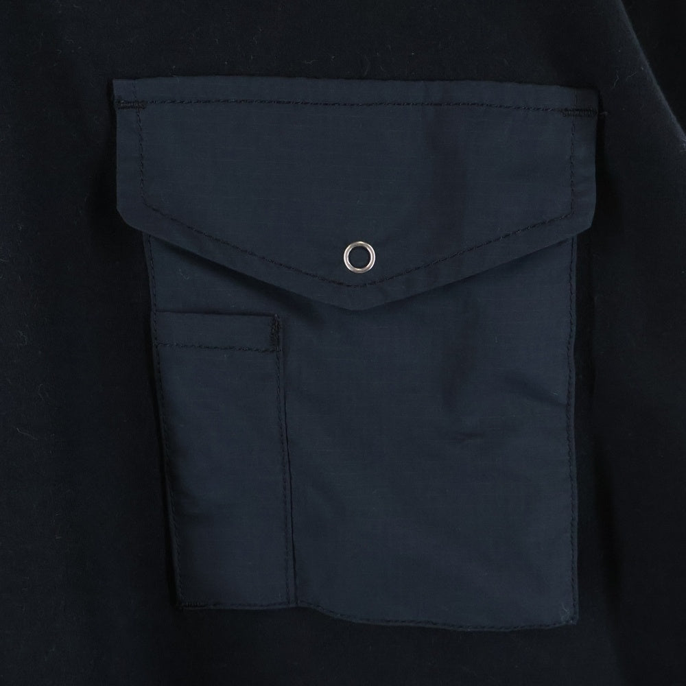 COMME des GARCONS HOMME(コムデギャルソンオム) ポケット モックネックネックスウェットトレーナー ブラック HL-T002