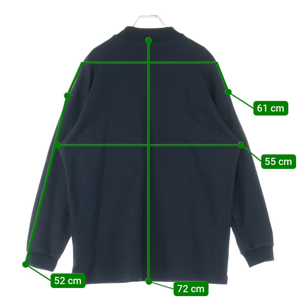 COMME des GARCONS HOMME(コムデギャルソンオム) ポケット モックネックネックスウェットトレーナー ブラック HL-T002