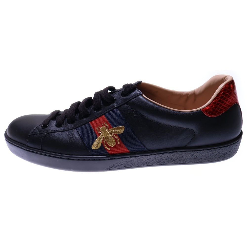 GUCCI(グッチ) シェリーラインBEE刺繍ローカットスニーカー429446 ブラック