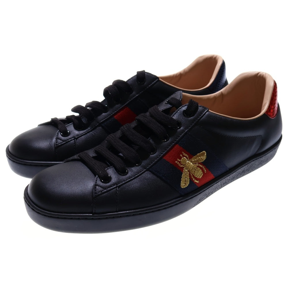 GUCCI(グッチ) シェリーラインBEE刺繍ローカットスニーカー429446 ブラック