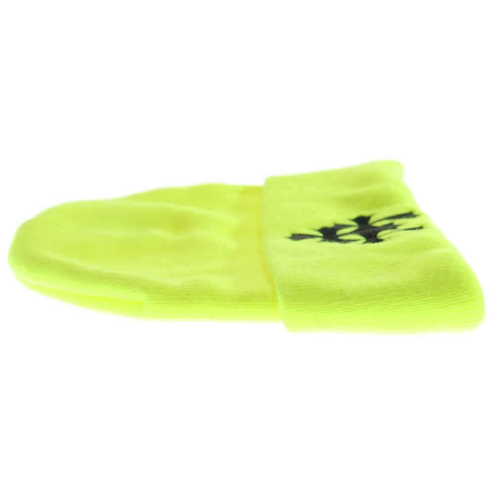 CHROME HEARTS(クロムハーツ) WATCH CAP 3 CH CRS NEON セメタリークロス刺繍ビーニーキャップ帽子 ニットキャップ イエロー