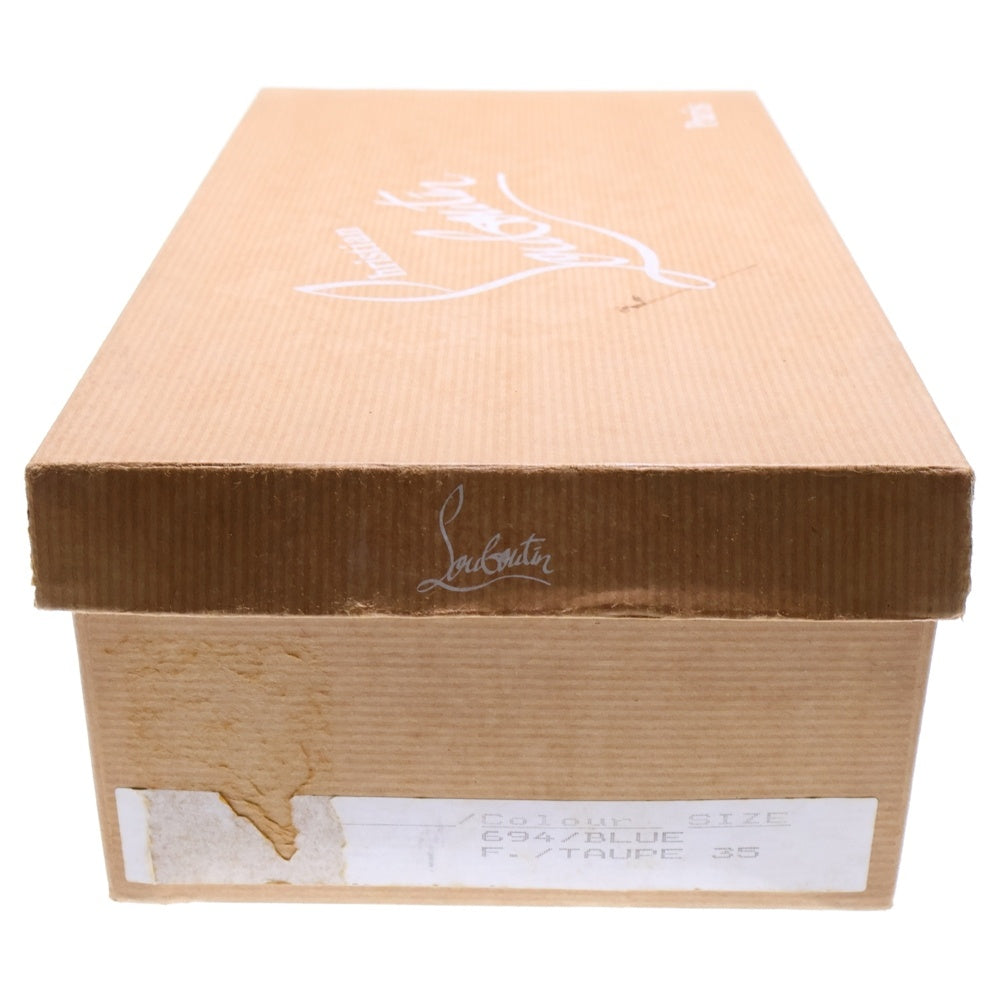 CHRISTIAN LOUBOUTIN(クリスチャンルブタン) パテント パンプス スタックヒール ブラック